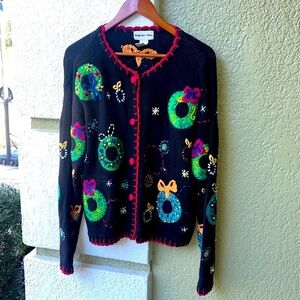 Hampshire Studio Vintage Christmas Cardigan